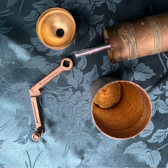 Vintage Brass Copper Plated Coffee, Pepper Grinder RARE Made in Albania VTG HTF - Picture 6 of 8